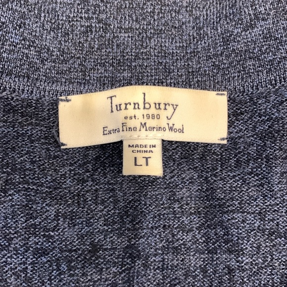 Turnbury blue heathered sweater with button details - Picture 2 of 5
